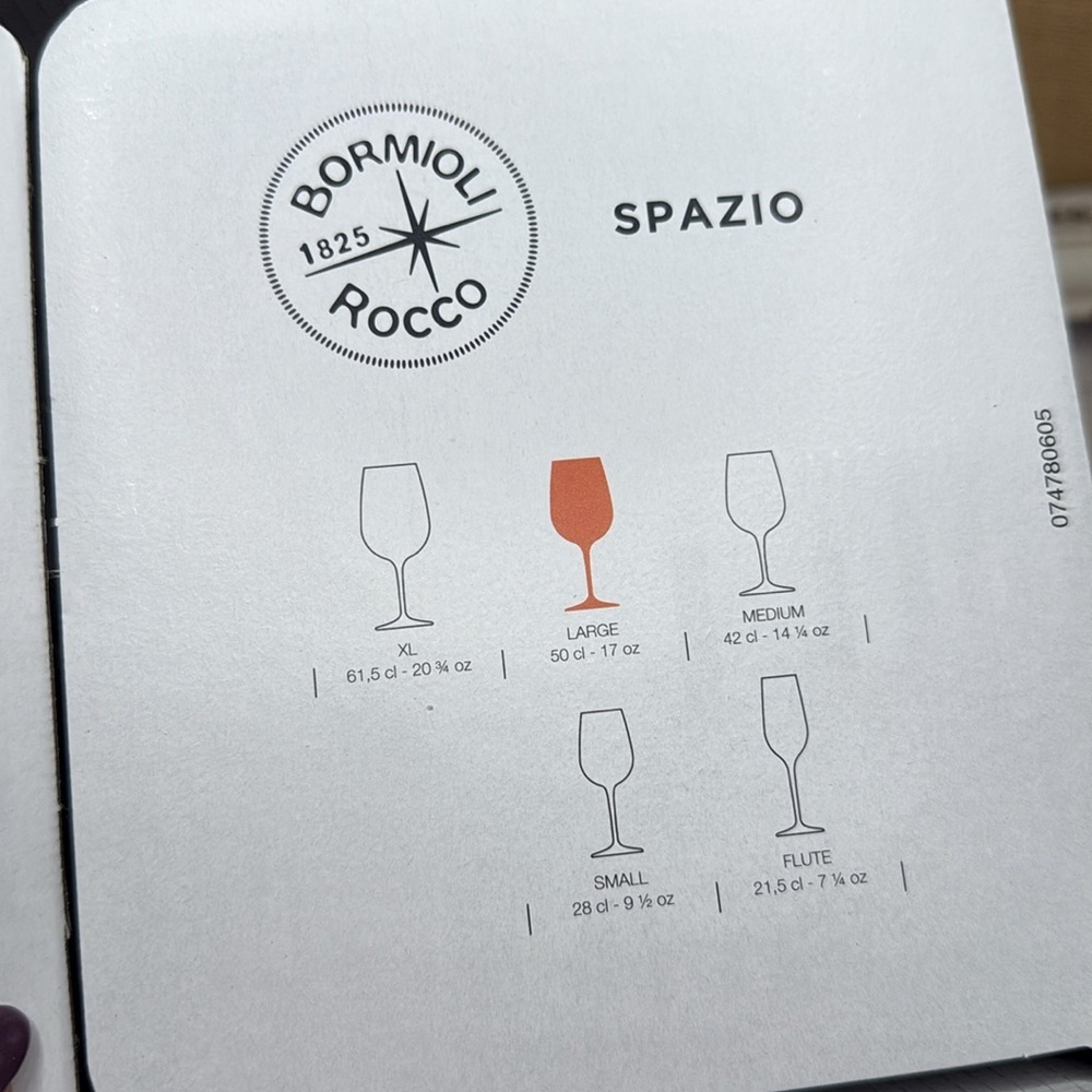 Bormioli Spazio Large Wine Glasses, Clear, 17 oz (Set of 4) - Picture 7 of 10